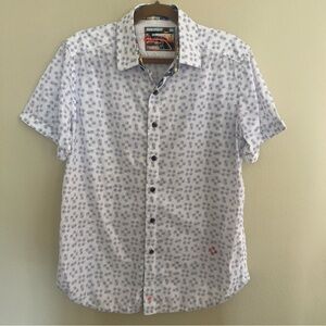 Robert Graham White and Blue Patterned flip flops